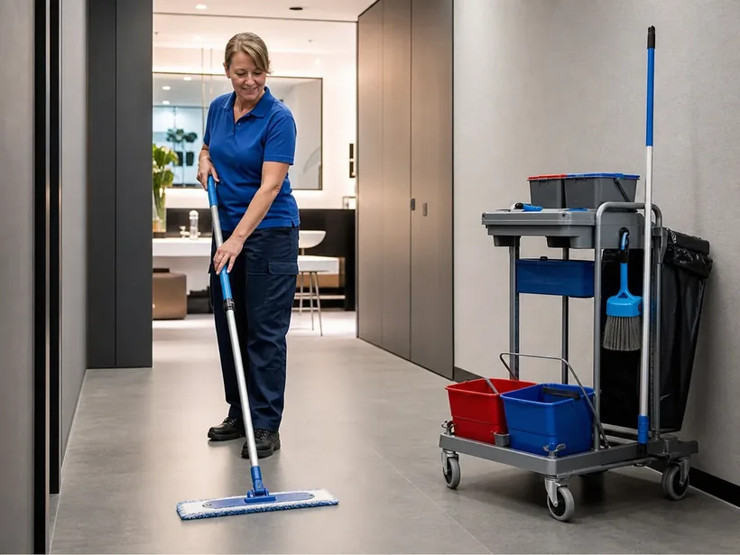 Bedrijfsvloer na professioneel vloeronderhoud door NEXXT